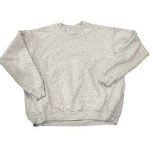 SAINTWOODS Heavyweight Cotton Logo Sweatshirt in Light Heather Gray